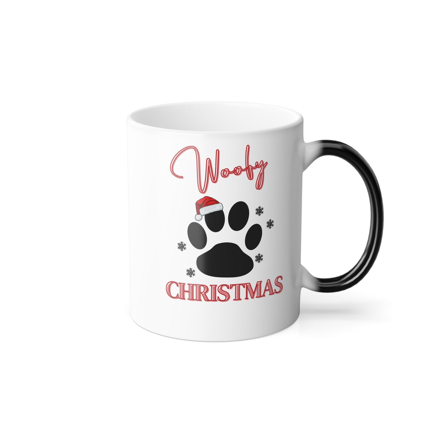 Color Morphing Mug - Christmas Color Changing Mug with 'Christmas Love for the Furry Ones' Message